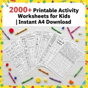,000+ Fun & Educational Activity Worksheets for Kids – Learn & Play Bundle