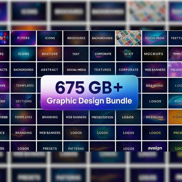 675 GB Graphic Design Bundle – All-in-One Pack