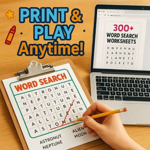 300+ Best Word Search Worksheets for Kids