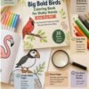 Big Bold Birds Coloring Book for Shaky Hands Easy Grip